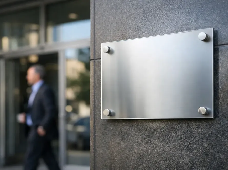 Firmenschild gestalten lassen: sichtbar vor Ort